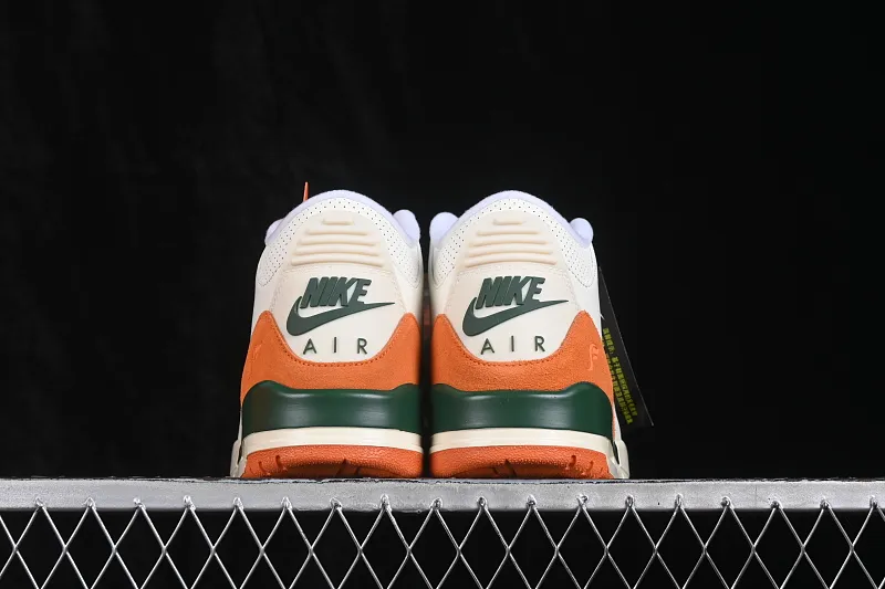 All categories Air Jordan Jordan series basketball shoes Air Jordan 3 GX foreign trade version Solefly x Air Jordan 3 Retro "Miami" AJ3 Joe 3 Miami joint white green orange IF4491-100